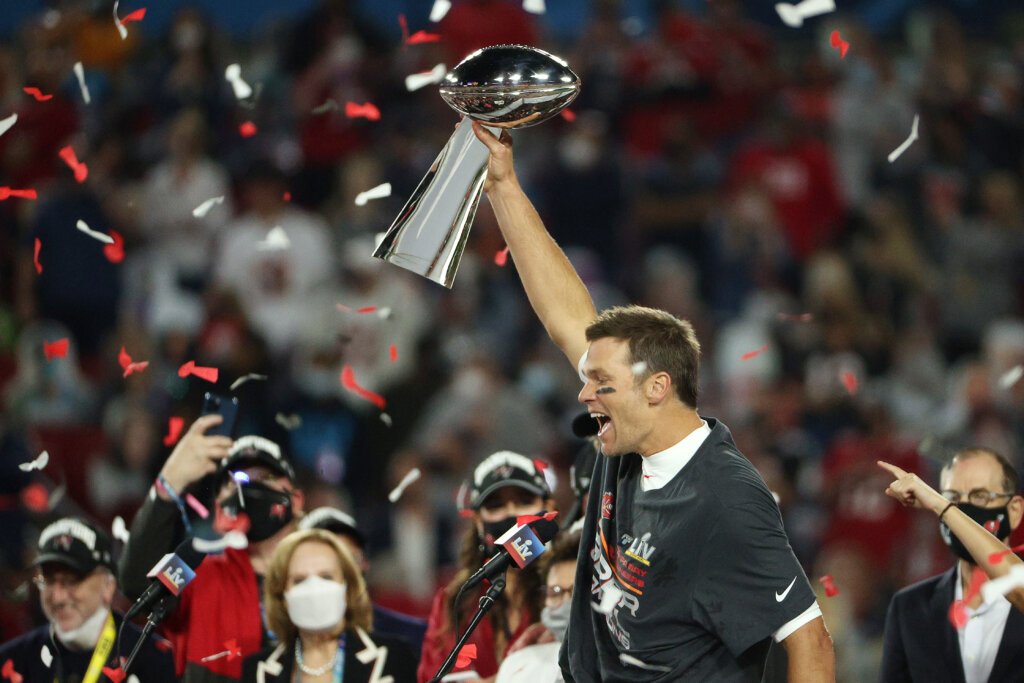 Brady, joka lähti New England Patriotsista voittaakseen Super Bowl -mestaruuden uudelleen